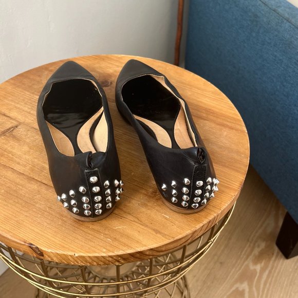 Alexander McQueen Shoes - Alexander McQueen iconic black calf leather studded flat Size 36 / 6